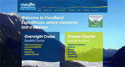 Desktop Screenshot of fiordlandexpeditions.co.nz